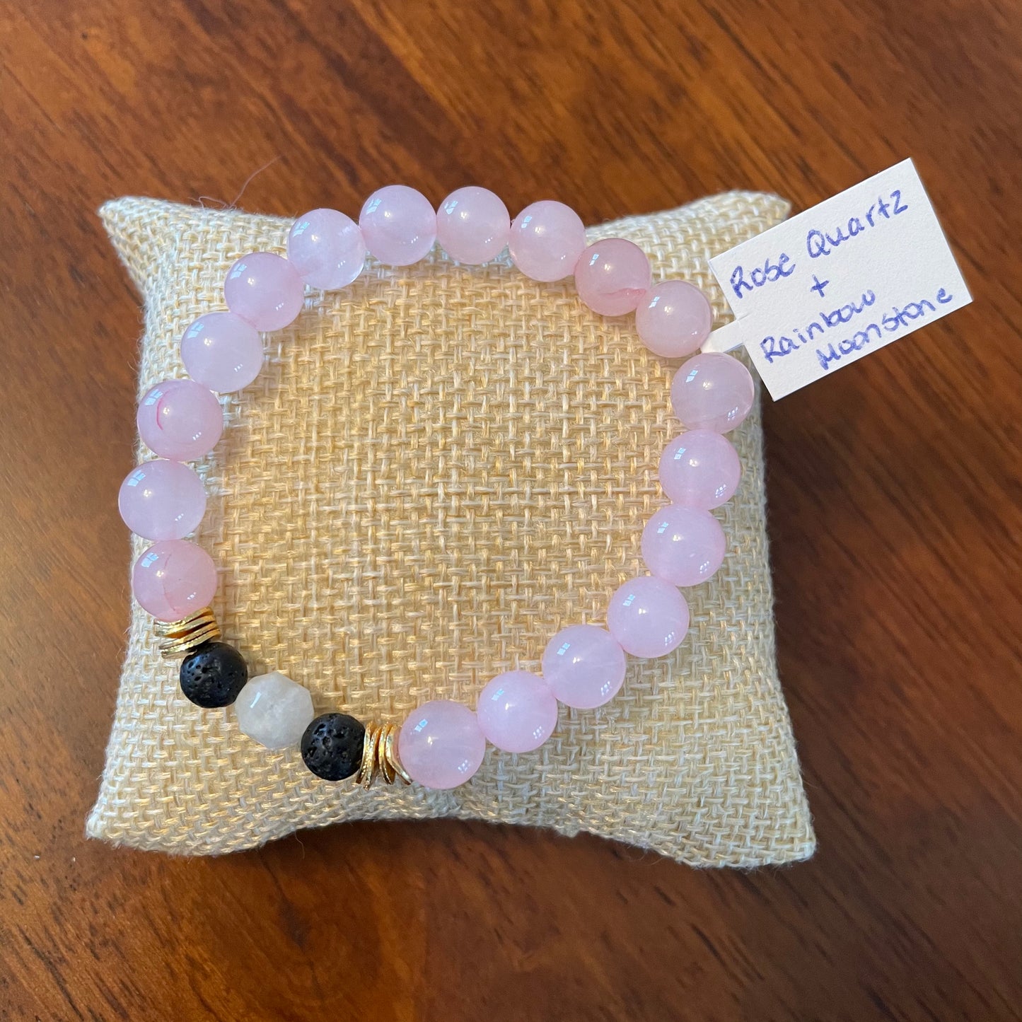 Rose Quartz + Lava Stone Bracelet