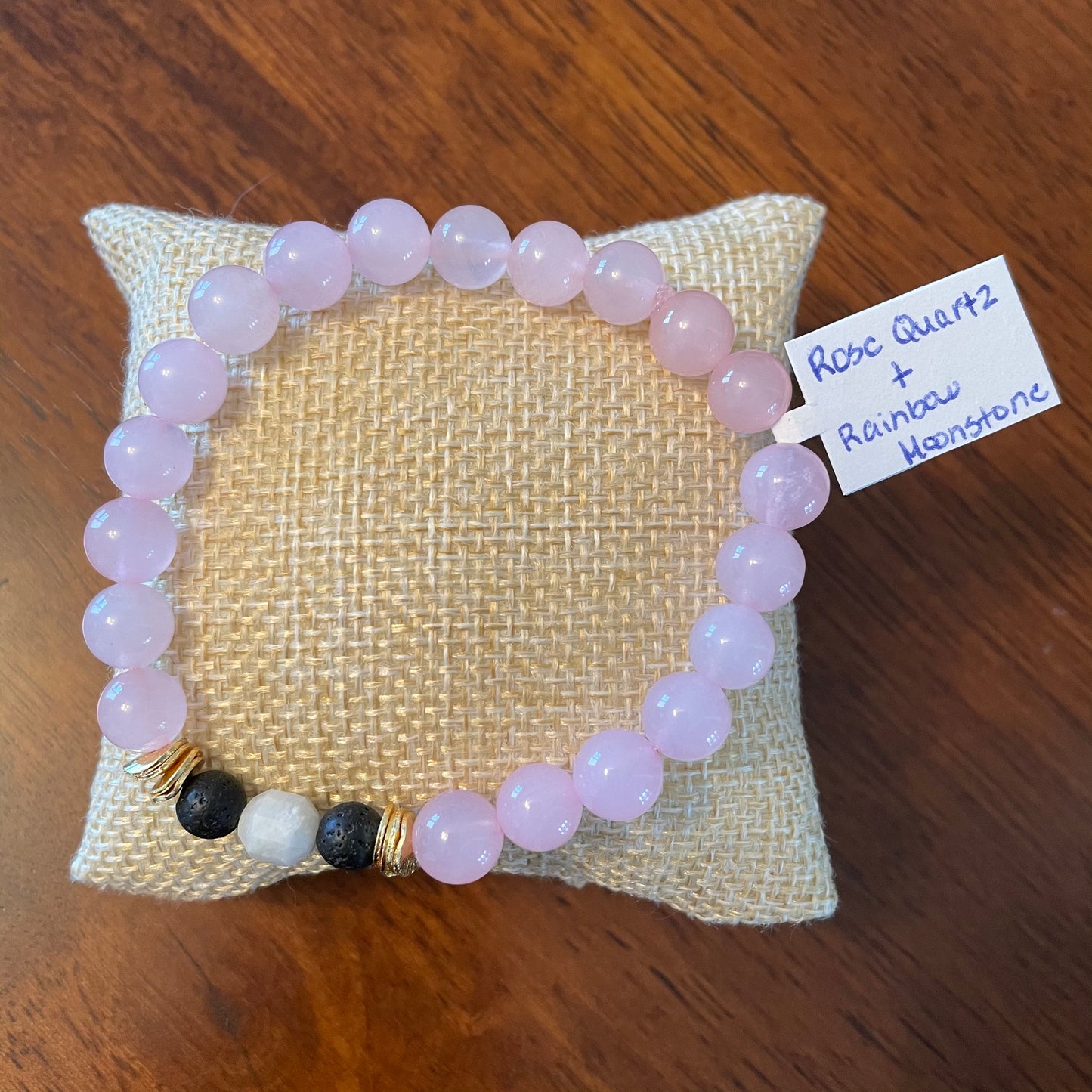 Rose Quartz + Lava Stone Bracelet