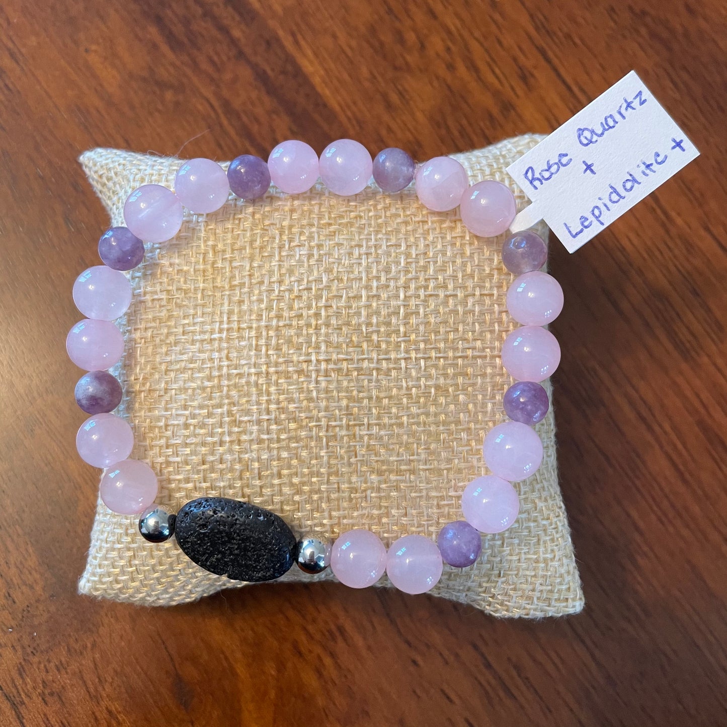 Rose Quartz + Lava Stone Bracelet