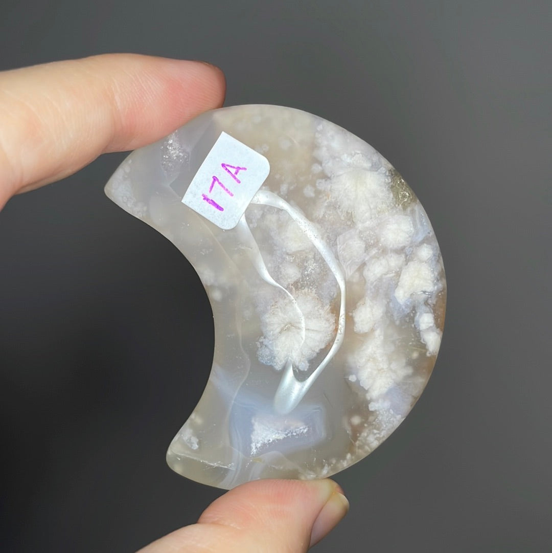 Flower Agate Moons