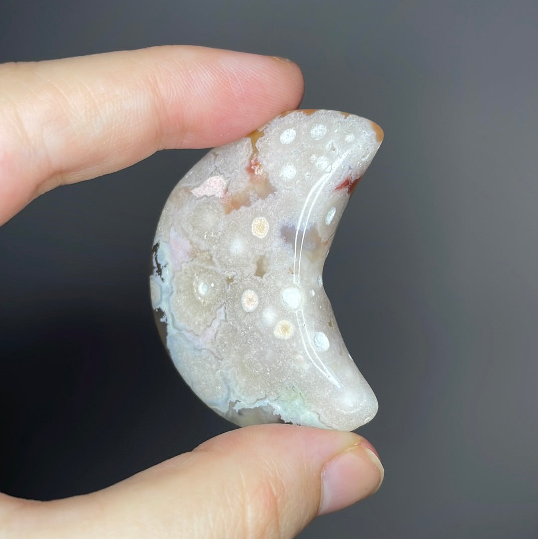 Flower Agate Moons