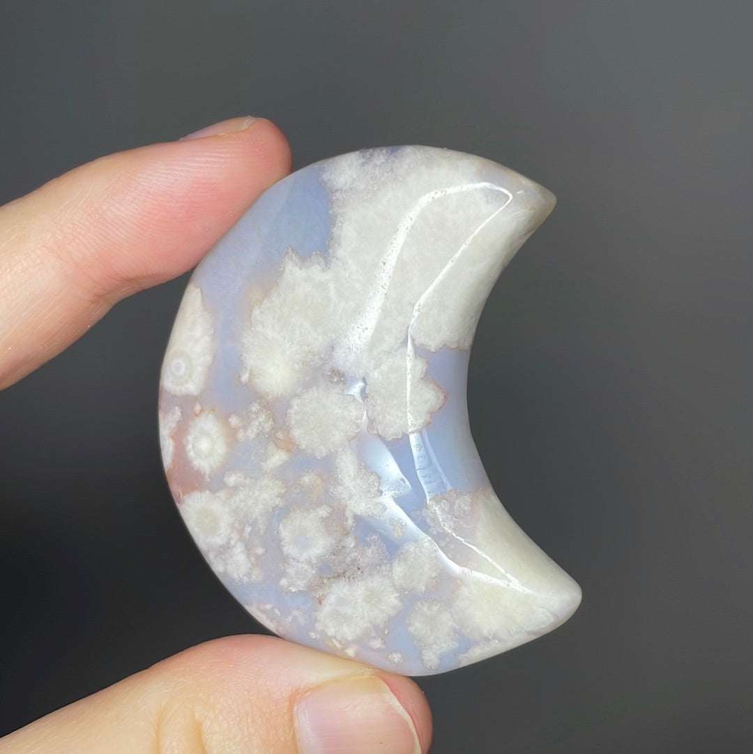 Flower Agate Moons