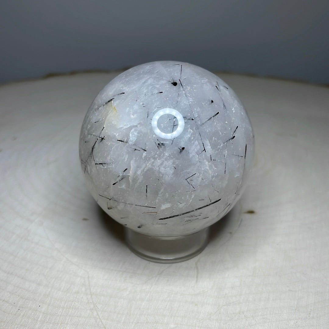 Black Tourmaline in Quartz Sphere