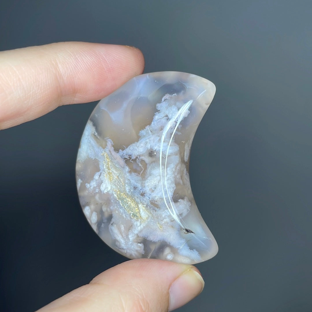 Flower Agate Moons