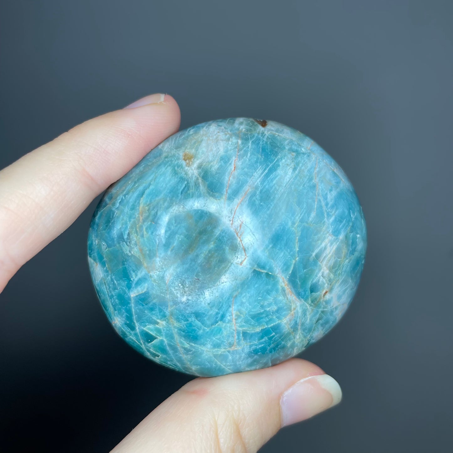 Blue Apatite Palm Stones