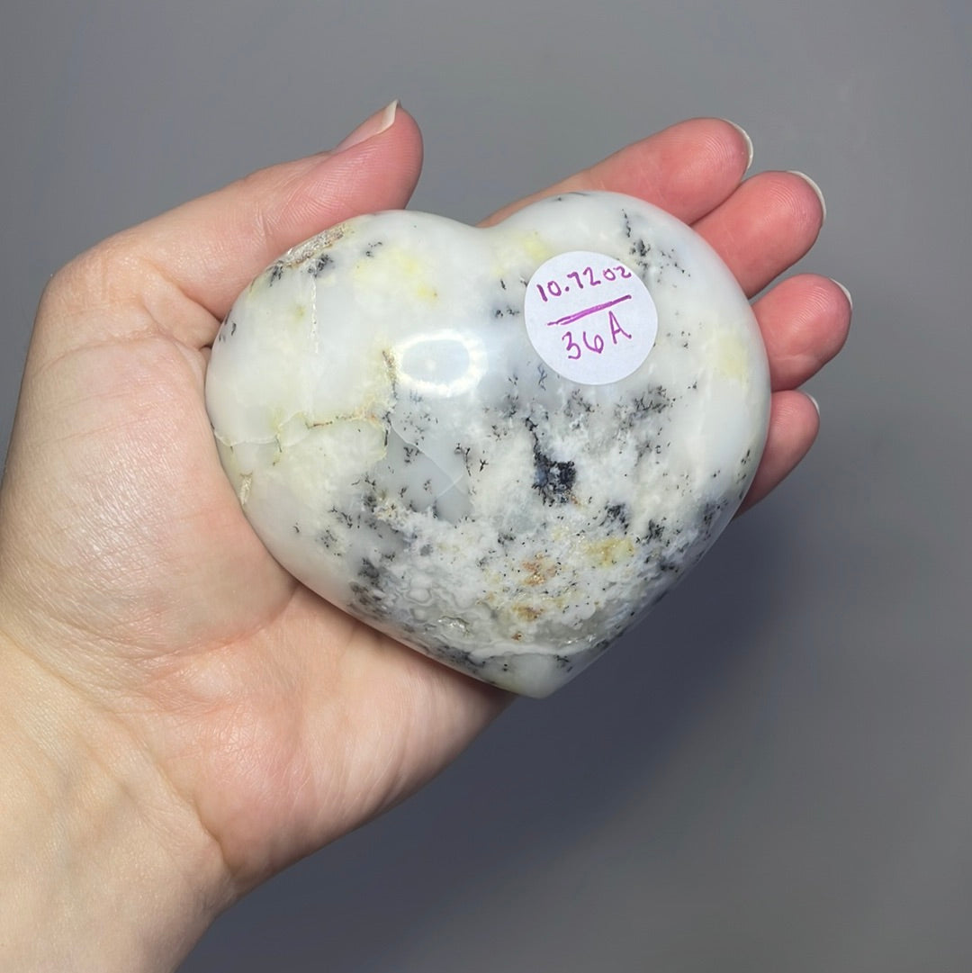 Dendritic Agate Hearts