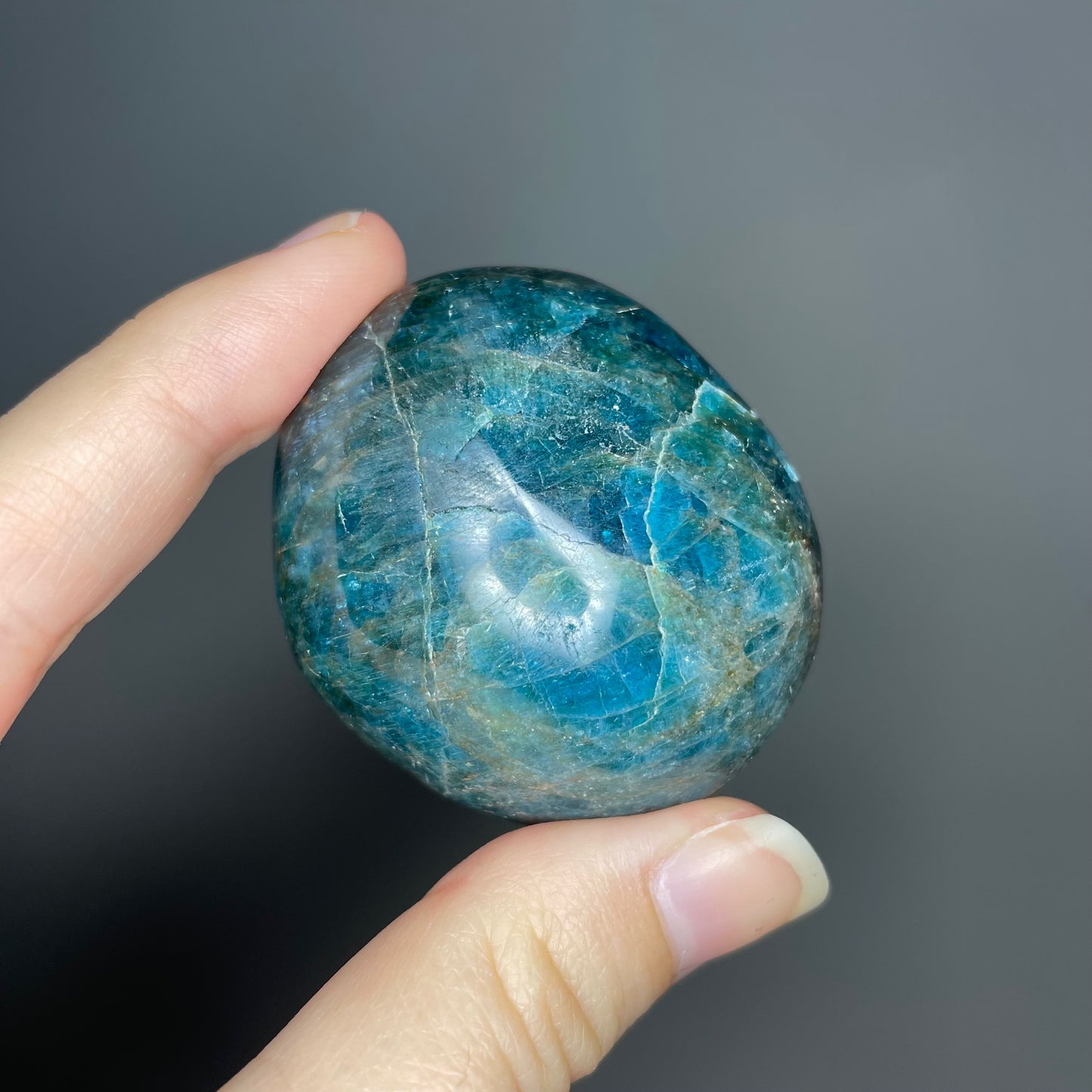 Blue Apatite Palm Stones