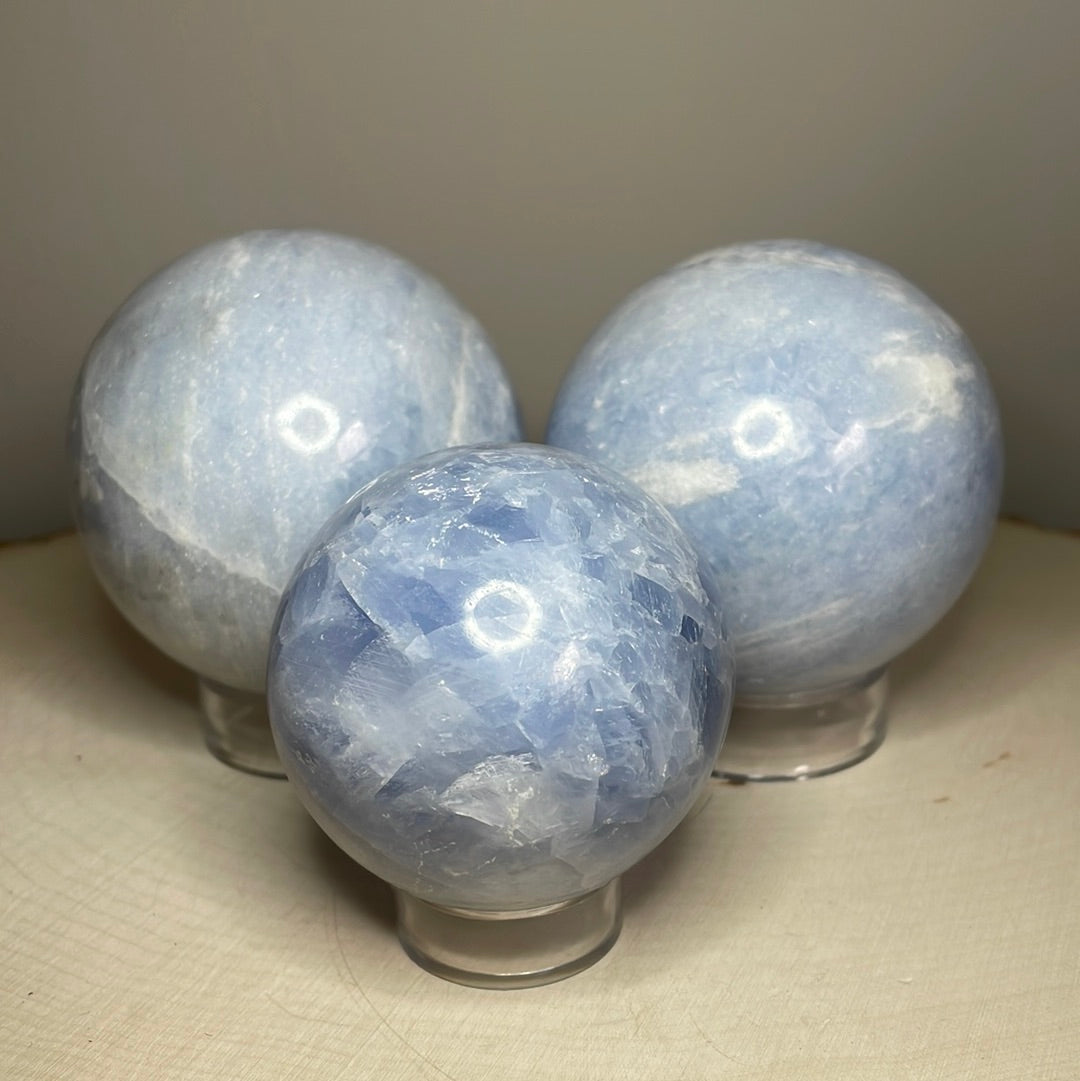Blue Calcite Spheres