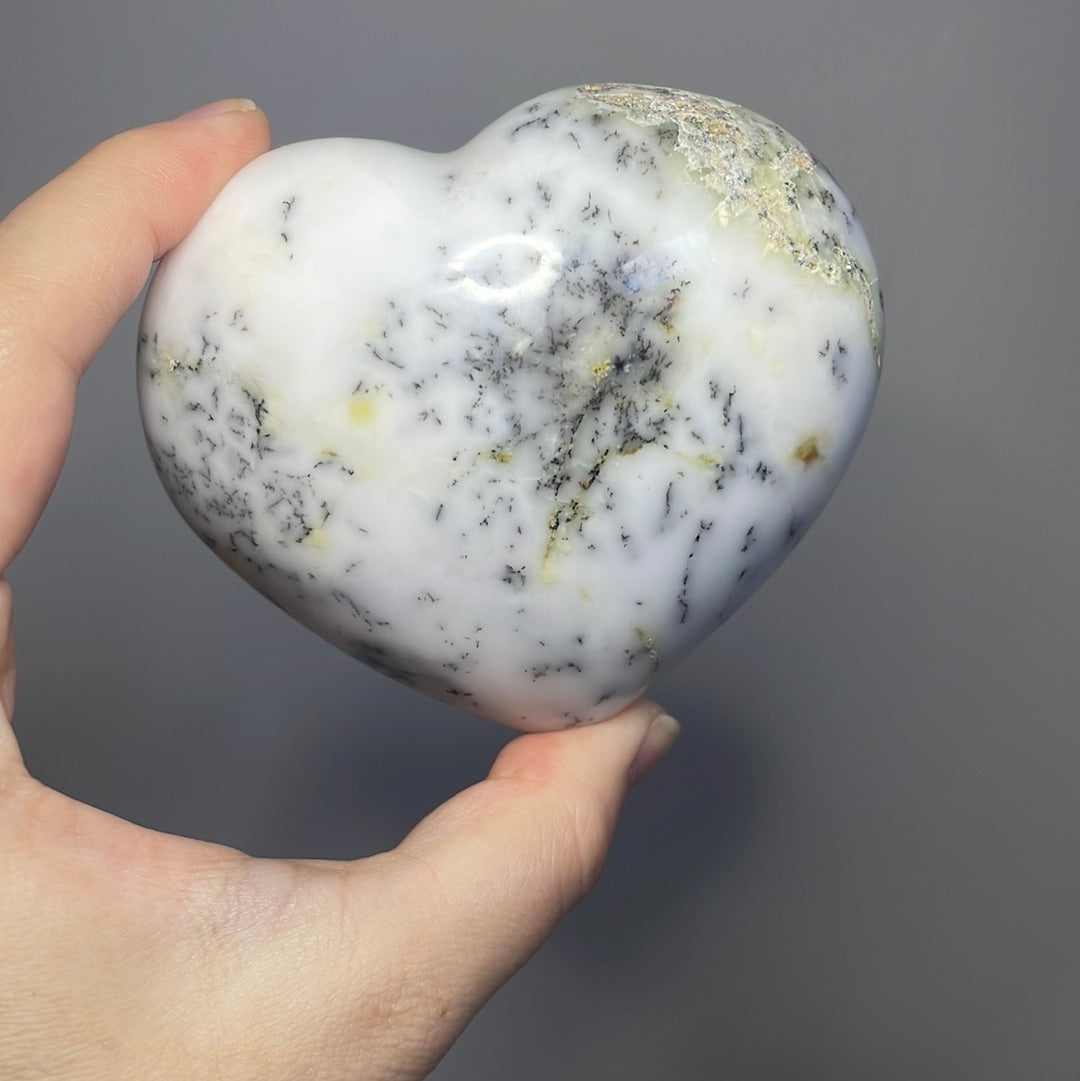 Dendritic Agate Hearts