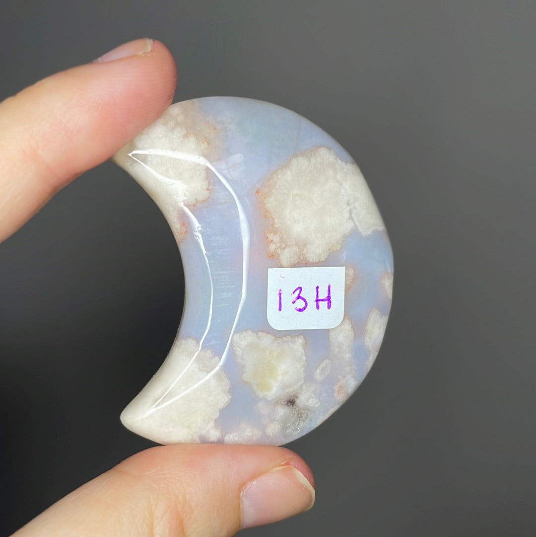 Flower Agate Moons