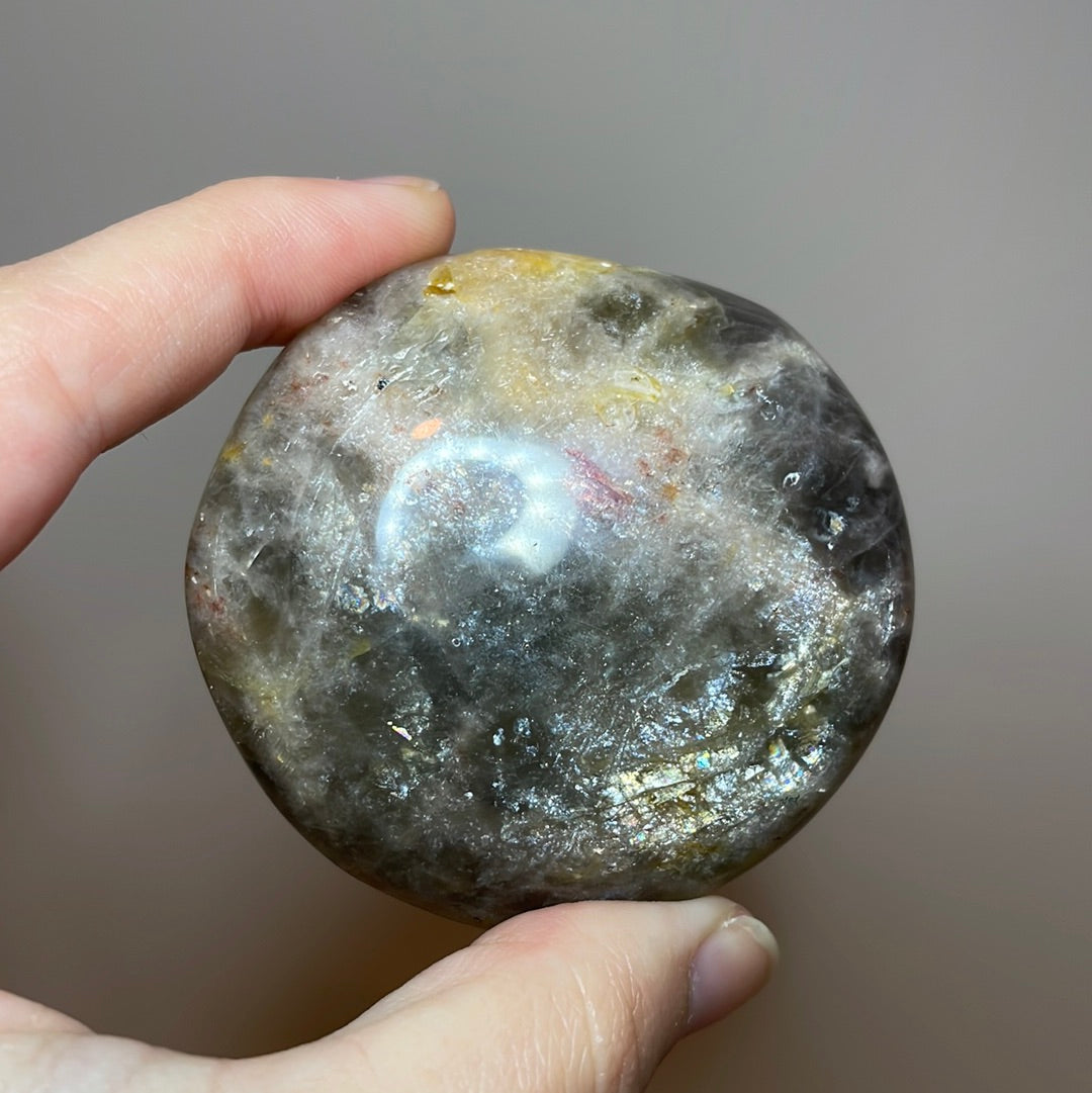 Black Moonstone Palm Stone