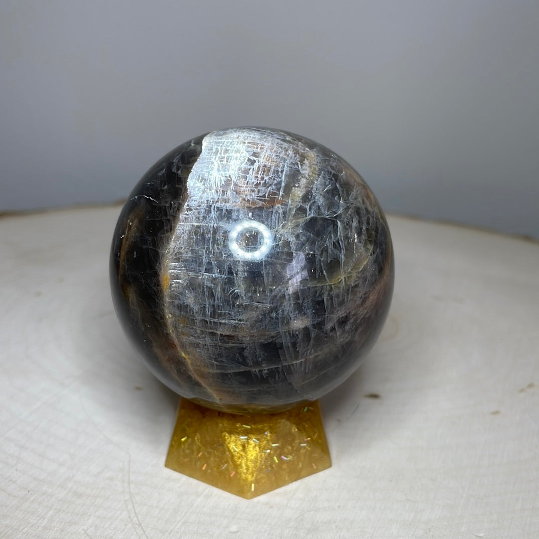 Black Moonstone Spheres