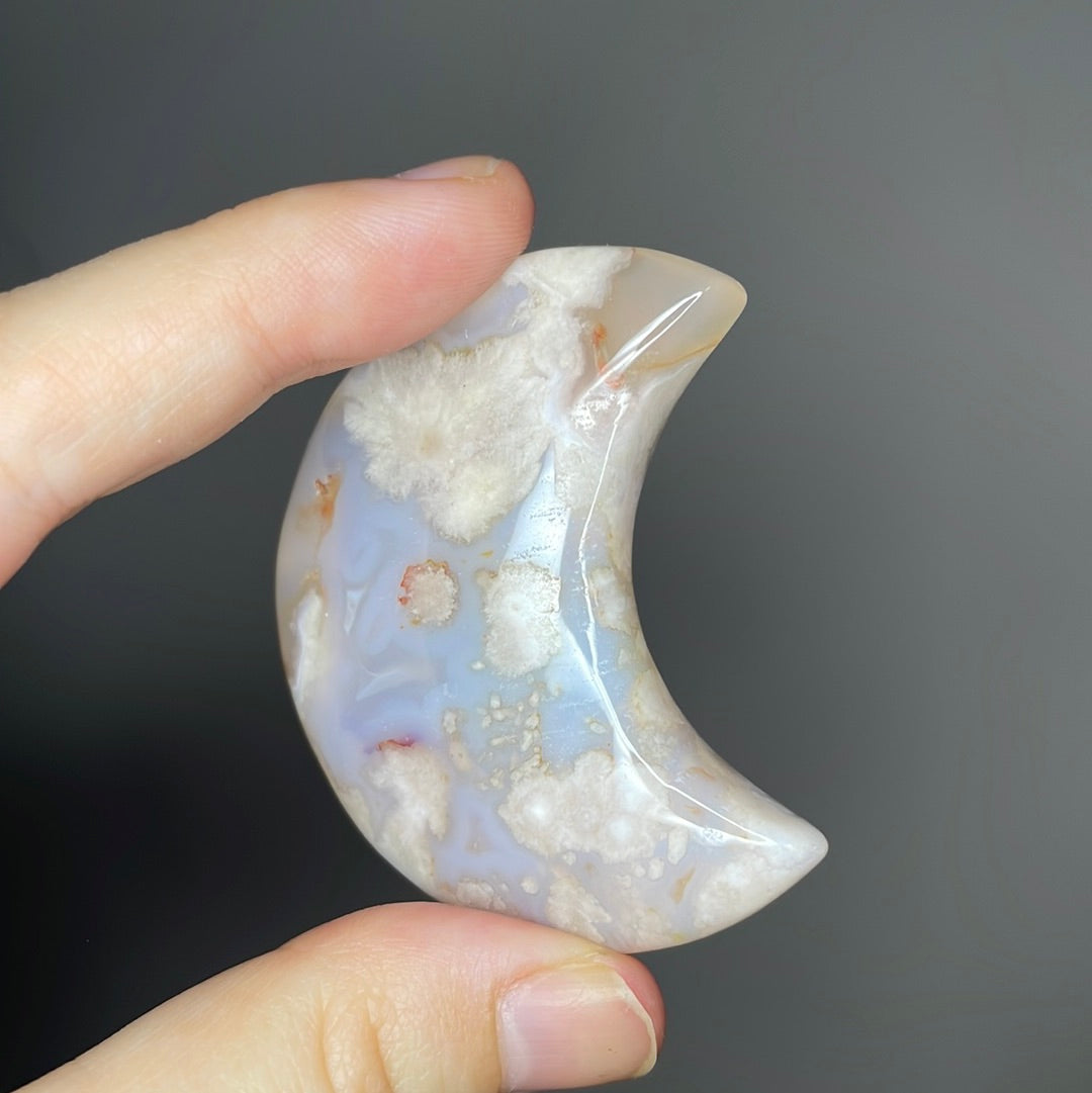 Flower Agate Moons