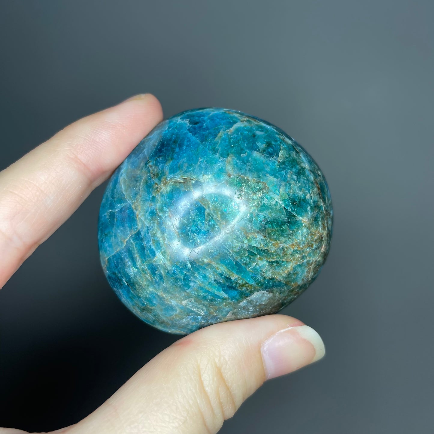 Blue Apatite Palm Stones