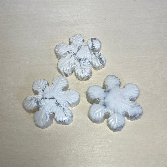 Howlite Snowflakes