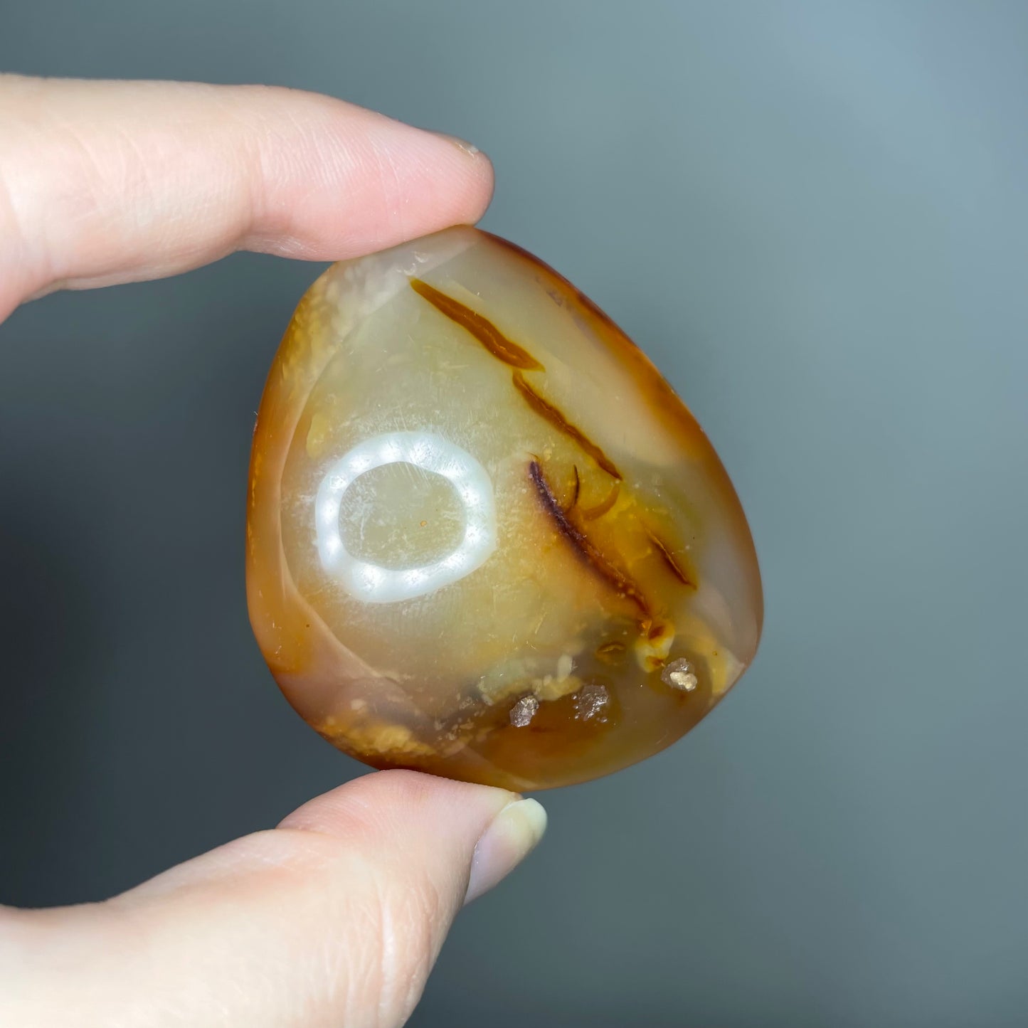 Carnelian Palm Stone