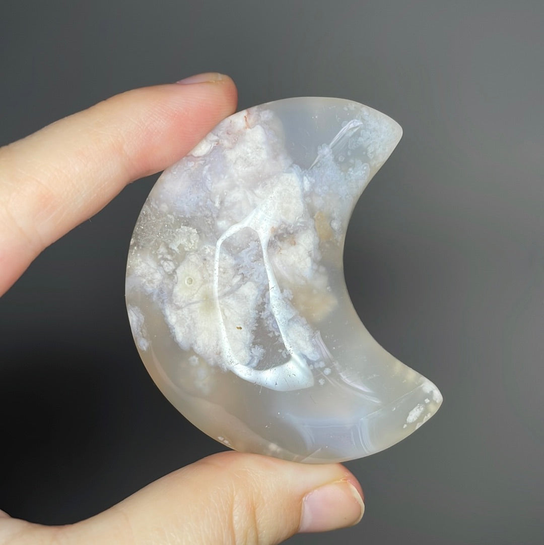Flower Agate Moons