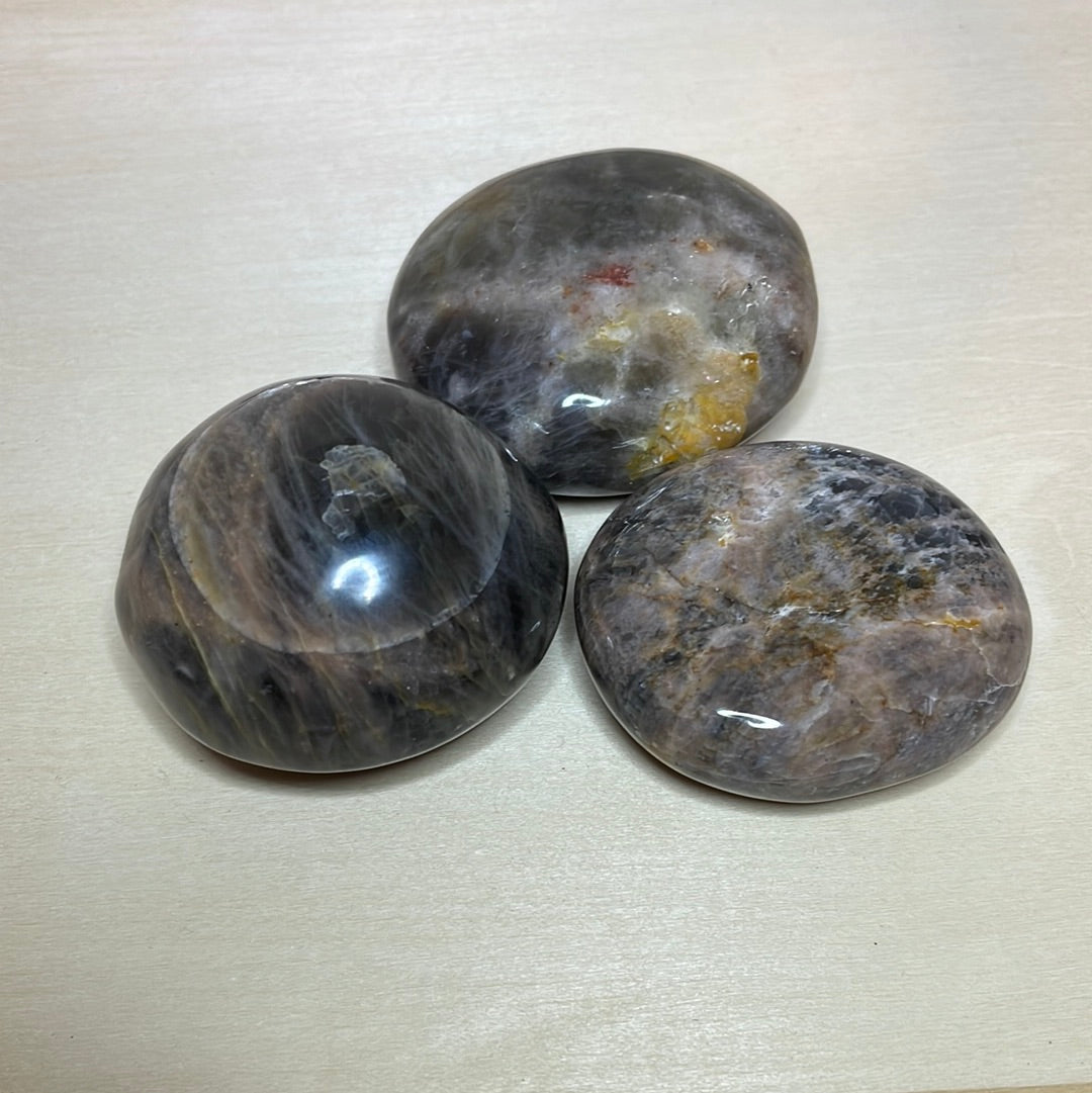 Black Moonstone Palm Stone