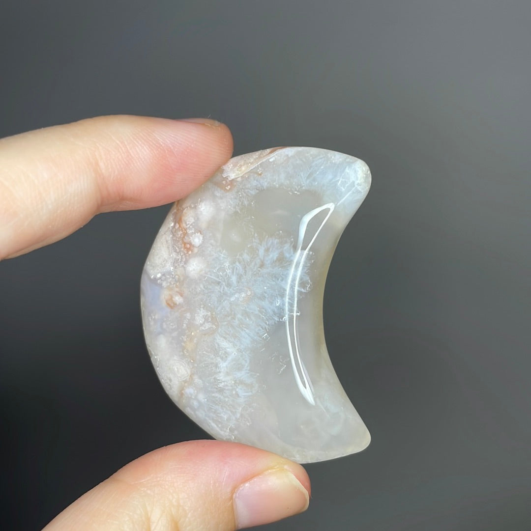 Flower Agate Moons