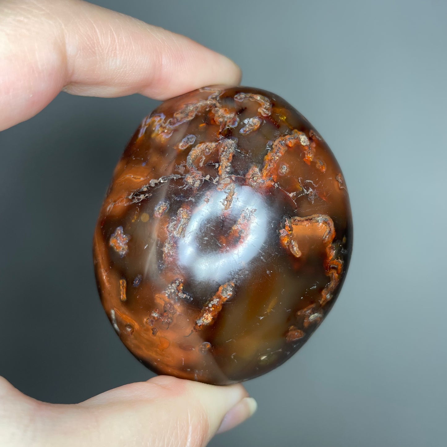 Carnelian Palm Stone