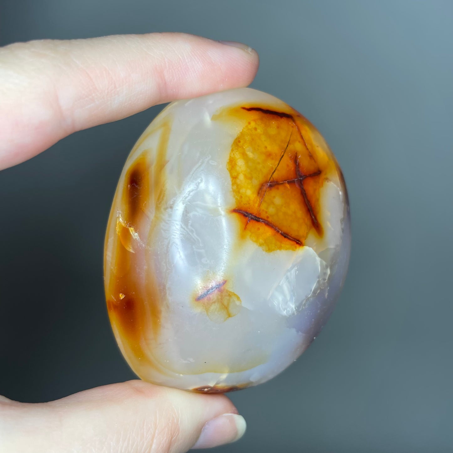 Carnelian Palm Stone