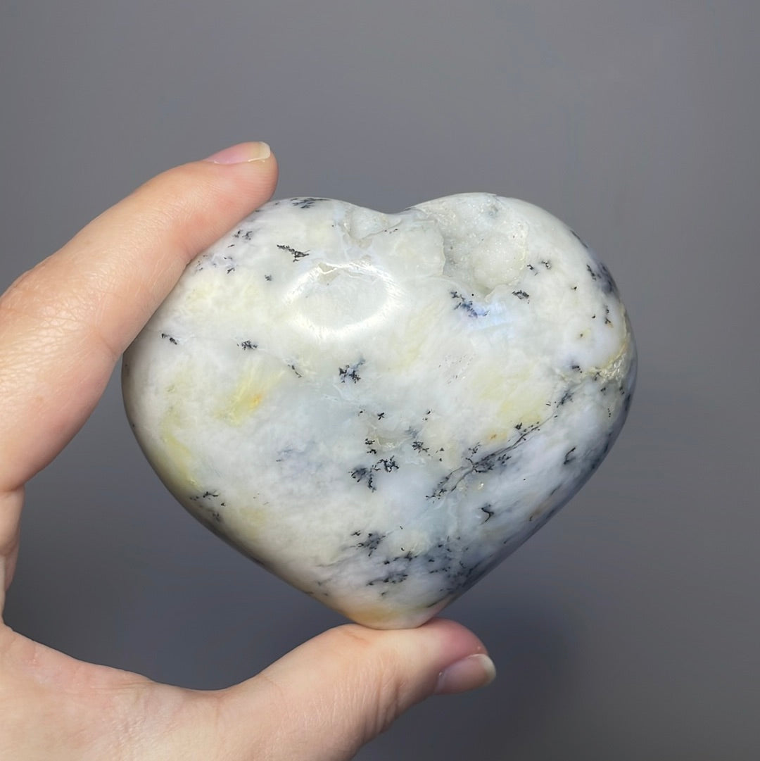 Dendritic Agate Hearts