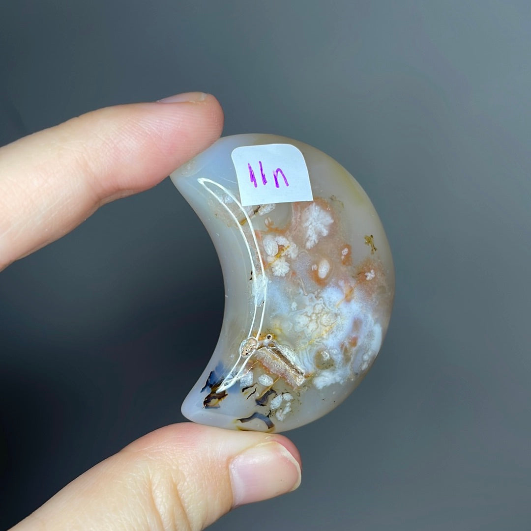 Flower Agate Moons