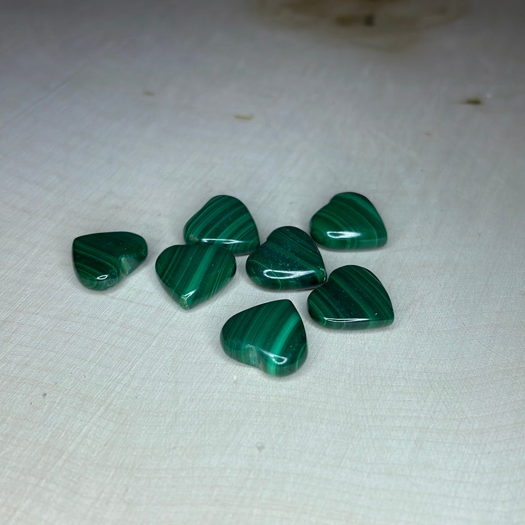Malachite Mini Hearts