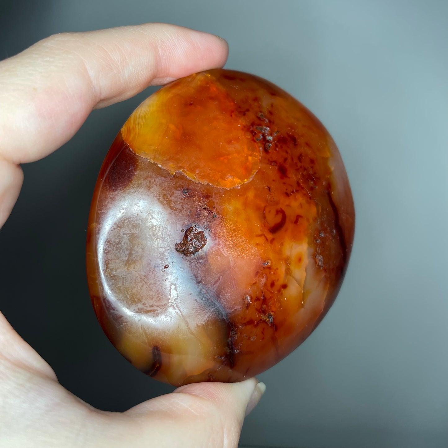 Carnelian Palm Stone
