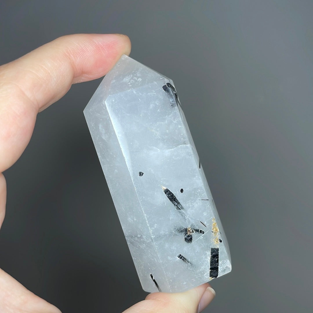 Black Tourmaline in Quartz Towers