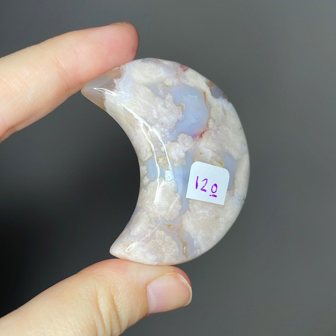 Flower Agate Moons