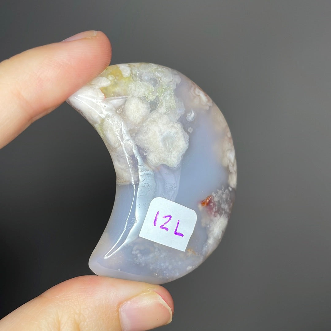 Flower Agate Moons
