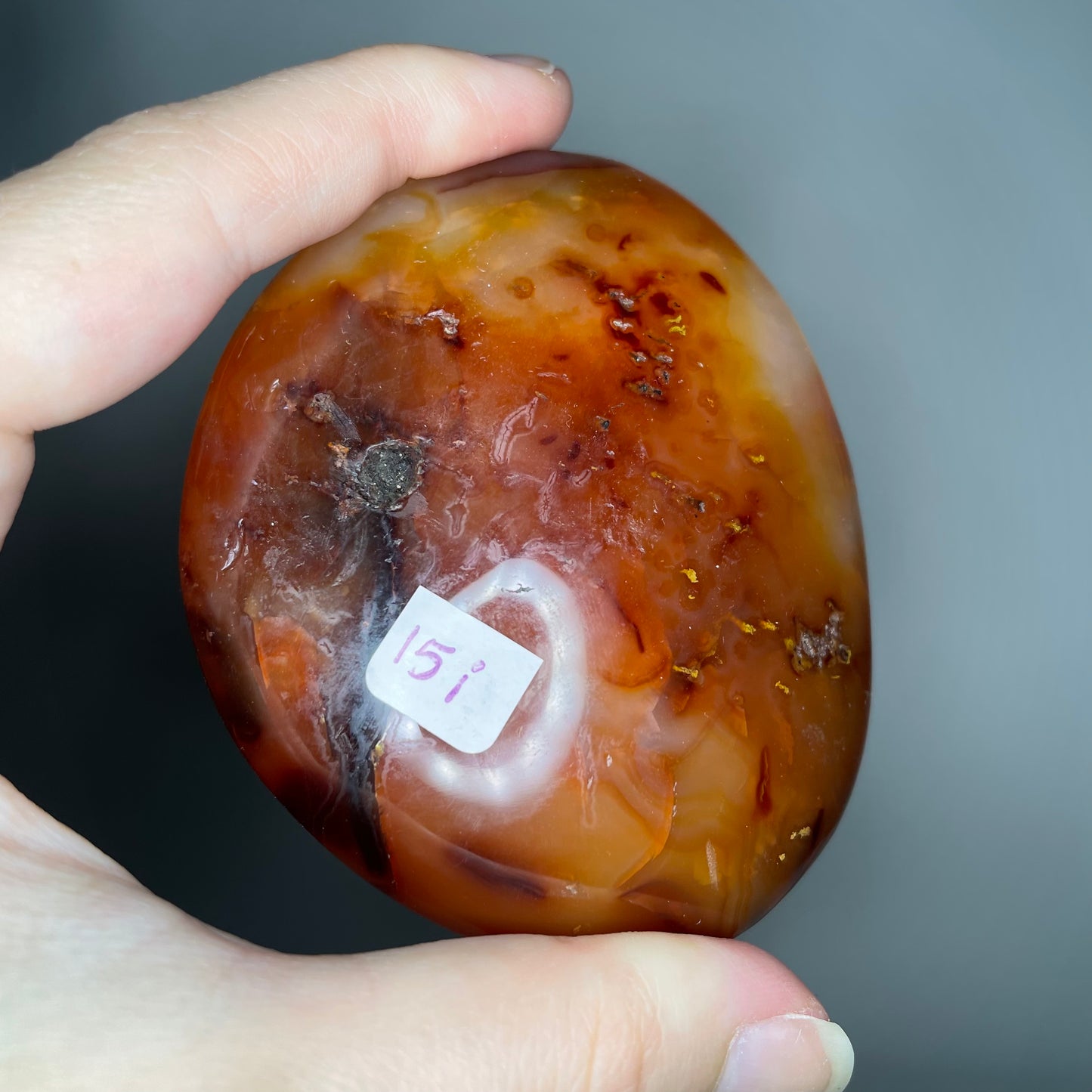 Carnelian Palm Stone