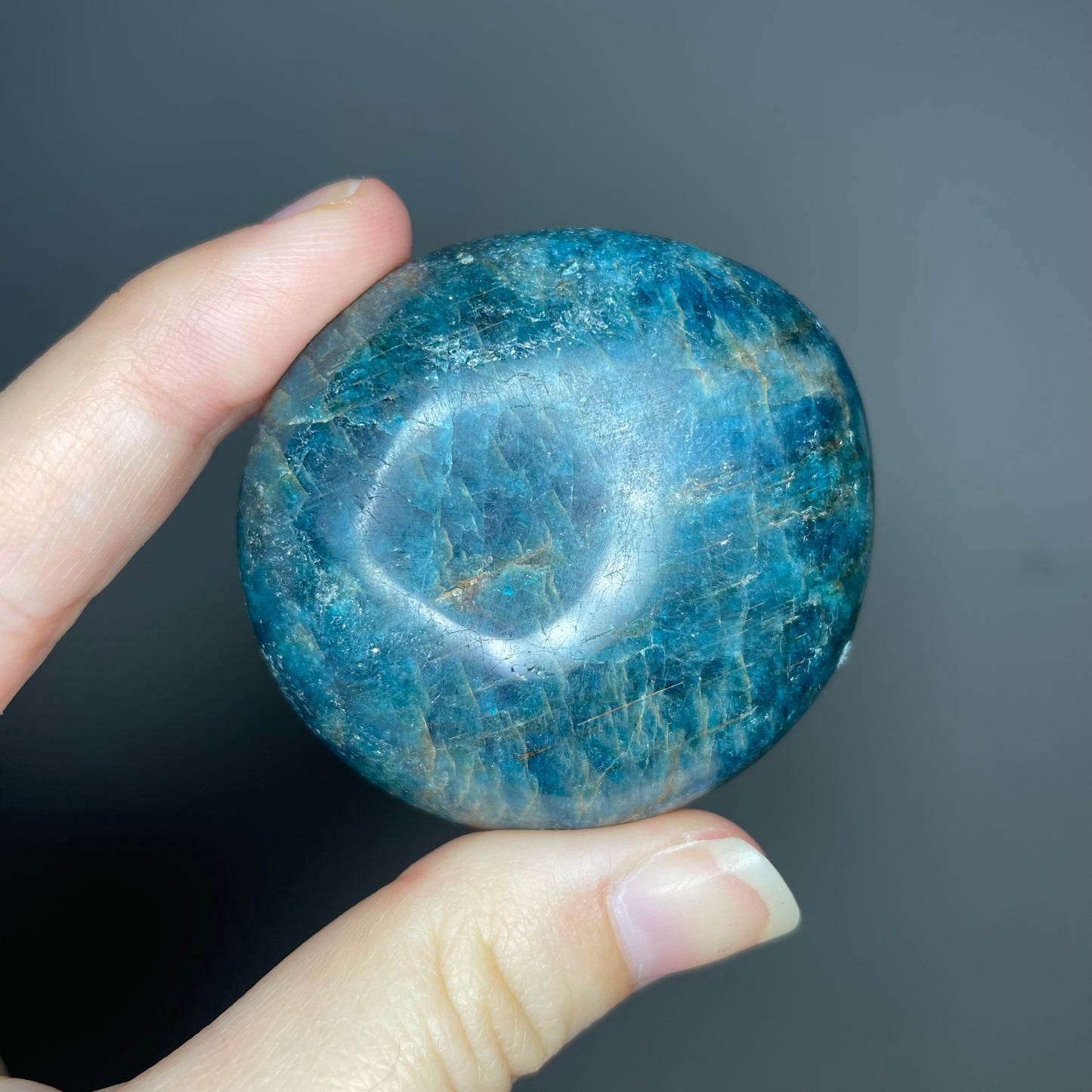 Blue Apatite Palm Stones