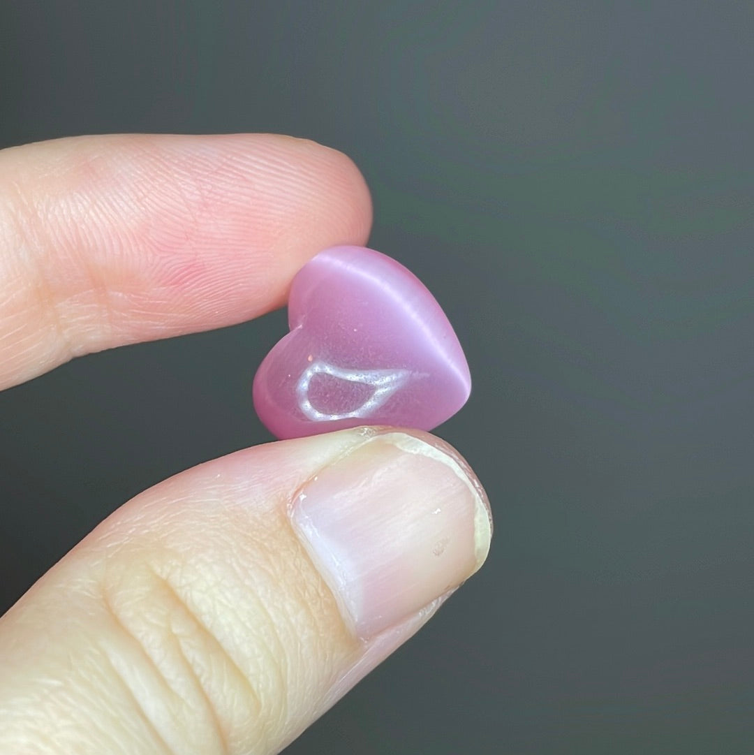 Cat's Eye Mini Heart - Pink