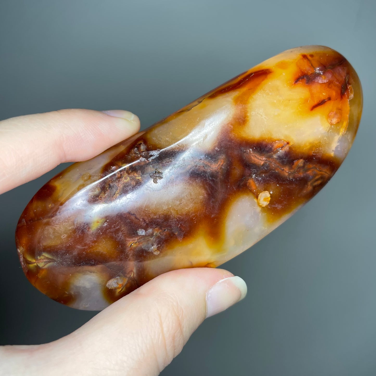 Carnelian Palm Stone