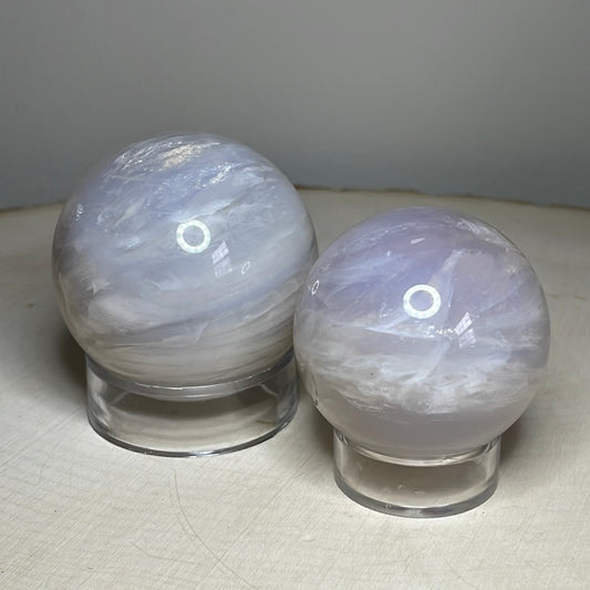 Blue Rose Quartz Spheres