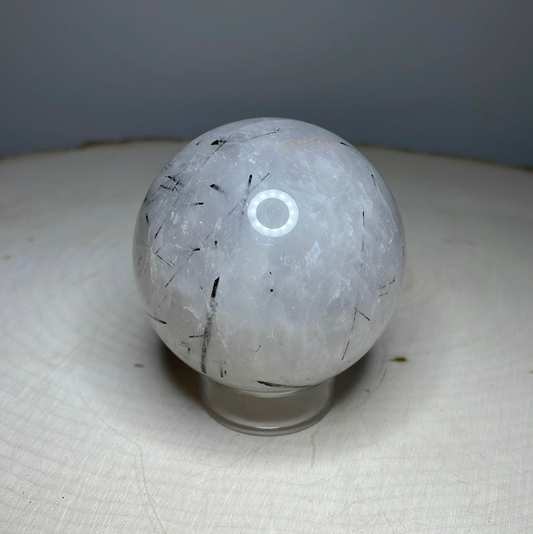 Black Tourmaline in Quartz Sphere