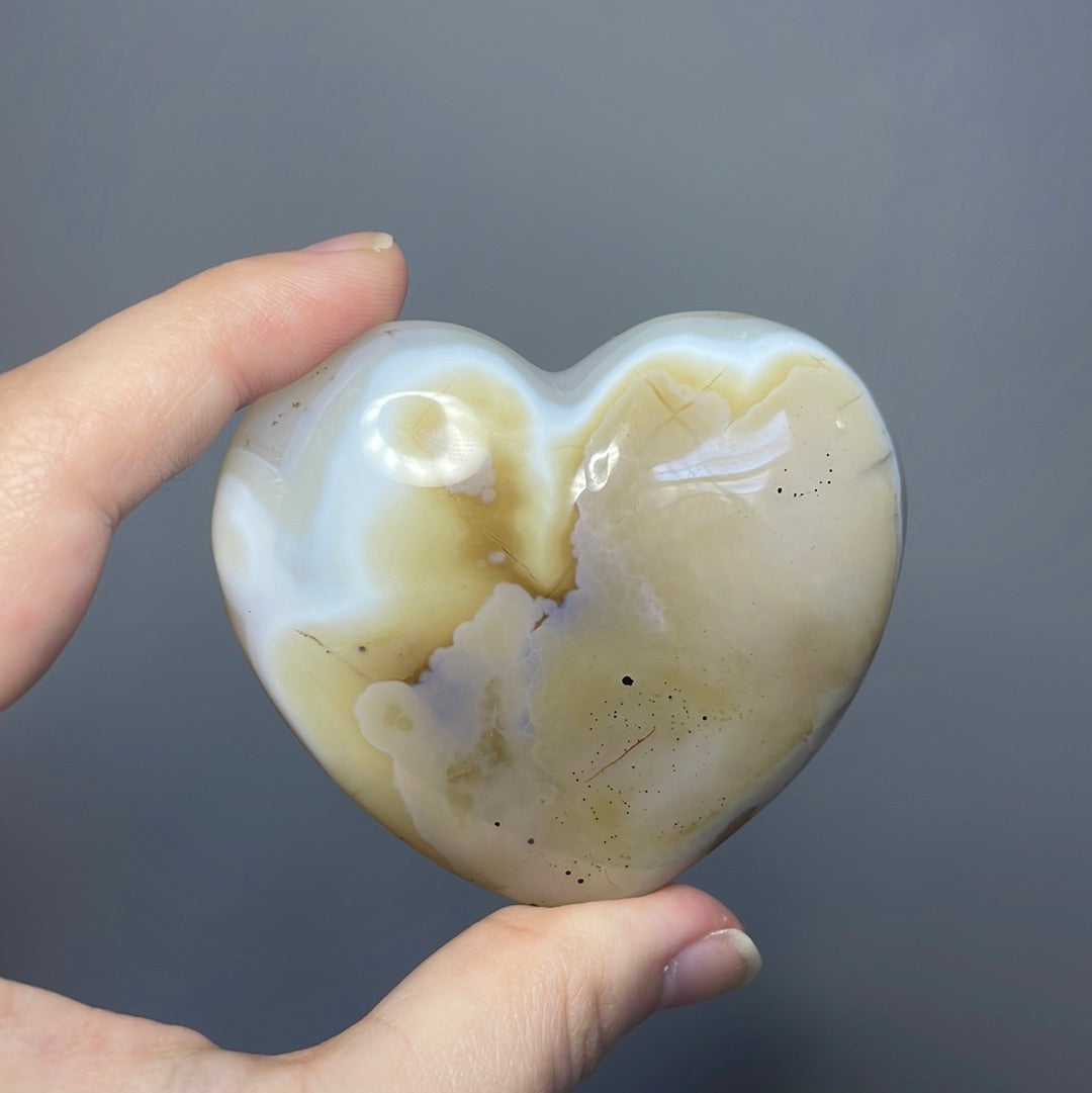 Dendritic Agate Hearts